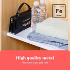 Home in Bold Tension Rod Shelving (17"-26.5" x 10") Expandable Closet Tension Shelf Storage Rack - No Drill Cabinet Tension Rod Shelf for Closet No-Slip