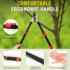 Yesker 26-33 Inch Extendable Bypass Loppers for Tree Trimming Heavy Duty Powerful Gear Tree Trimmer w Non-slip Handle Sharp Steel Blade up to 1.8" Cut Capacity Branch Cutter Chops Thick Branches Ease