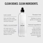 Public Goods Natural Dish Soap | Kitchen Soap | Plant-Based & Vegan Friendly | Clear Dish Detergent Liquid | Concentrated Formula | Made in USA | Mandarin Basil | 16 Fl Oz
