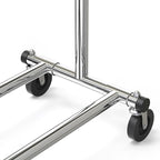 Simple Houseware Heavy Duty Clothing Garment Rack, Holds Up to 150 lbs, 42 to 67 Inches Extendable Rod, Chrome