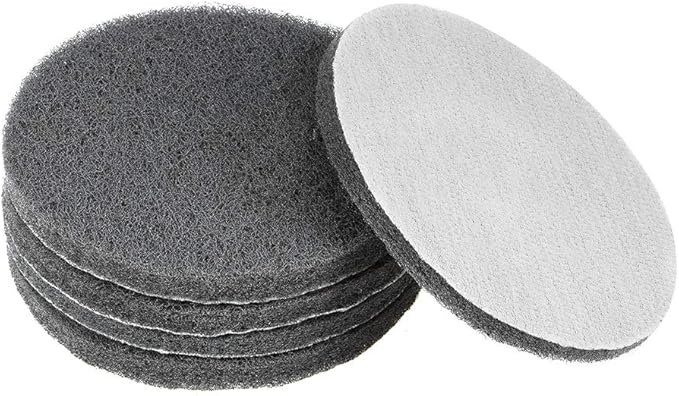 uxcell 5 Inch 800 Grit Drill Power Brush Tile Scrubber Scouring Pads Cleaning Tool 5pcs