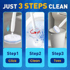 Toilet Brush Refills, Disposable Toilet Bowl Cleaner Refills for Toilet Cleaner Wand, Single-Use Hygienic Scrubber Pads, 150 Count
