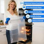 Palksky Oven Rack Cleaning Bags, 31.4''*39.3'' Heavy Duty No Scrub Oven Rack Cleaning Bags, Reusable Leak-Resistant PE Bags for Deep Soaking Grill Grates, BBQ Racks, No Cleaner Included, 3 Packs