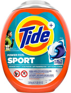 Tide Power Pods Sport Laundry Detergent Pacs, 63 Count, Advanced Sweat + Stain Fighter