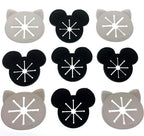 20PCS Sock Rings, Sock Clips, Sock Holders Locks Washing Sorters Laundry Storage Organization for Washing and Dryer Machine, Soft Rubber Sock Keepers, Black Mouse/Bear and White Cat Pattern