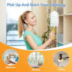 60 Pack Dusters Refills Compatible with Swiffer Duster Handle Models, 180° One Sided Duster Refills for Short and Extendable Handles, with 1 Pack Extendable Handle + 1 Short Handle