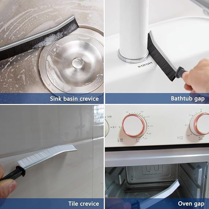13Pcs Crevice Cleaning Brush Set, Cleaning Brush Tools, Hard Bristle Gap Household Cleaning Products Suitable for Toilets, Kitchens, bathrooms, Cups, Windows