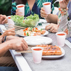 Lilymicky 2000 PACK 9 oz White Plastic Cups, 9 Ounce Disposable Drinking Cups for Birthday Parties, Picnics, Ceremonies