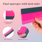 Felt Squeegee, 12 Inch Vinyl Squeegee Wallpaper Tools Window Tint Squeegees Wallpaper Smoothing Tool with 30CM Ruler, Window Tint Squeegees for Decals, Sticker Paper