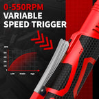 Electric Ratchet Wrench Set,40 Ft-lbs, 550 RPM, 16.8V Cordless Ratchet Wrench 3/8", Variable Speed Power Ratchet Tool Kit with 1/4" Adapter, LED Light, 2 * 2.0Ah Batteries and Fast Charger
