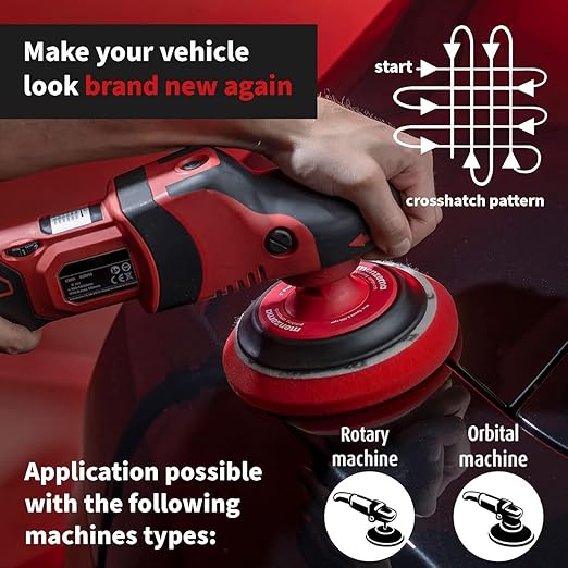 menzerna Deep Scratch and Swirl Remover Kit I Car polishing Set with Menzerna Heavy Cut 400 (16oz) and 6 Inch Polishing Pad I Deep Scratch Remover and high Gloss Kit for All Types of Vehicles