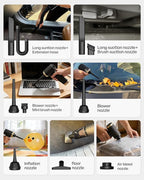 Handheld Car Vacuum Cordless, 140W, 19000Pa Powerful Suction, Max 40 Mins Runtime, Brushless Motor, Rechargeable 7800mAh Battery, One-Touch Dust Disposal, Portable Vacuum for Car, Home, Office, Pets