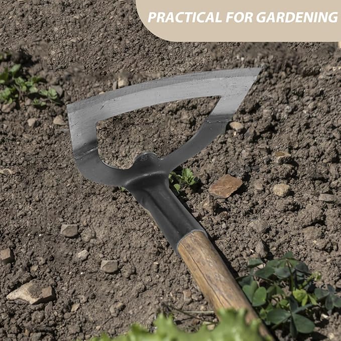 DOITOOL Hollow Garden Hoe 8.38X5.51 Inches Carbon Steel Farm Tool for Weeding Soil Loosening and Cultivating in Vegetable Gardens
