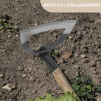 DOITOOL Hollow Garden Hoe 8.38X5.51 Inches Carbon Steel Farm Tool for Weeding Soil Loosening and Cultivating in Vegetable Gardens