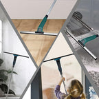 60" Professional Squeegee with Long Handle - Window, Shower & Floor Cleaner for Glass, Tile, Concrete, Mirror, Windshield, Bathroom, Car, Home & Garage
