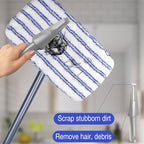 MASTERTOP Microfiber Mops for Floor Cleaning, Extra Large Industrial Mop,Floor Commercial Mop for Wet & Dry Use, Flat Mops for Hardwood, Vinyl, Laminate, Tile Floors, 5 Reusable & Washable Pads