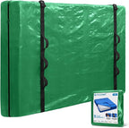 TICONN Mattress Bags for Moving, Heavy Duty Full Mattress Cover Storage Bag with Full-Around Handle and Adjustable Buckles (Green, Full)