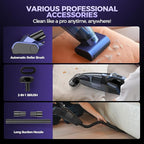 Pet Hair Handheld Vacuum Cordless: 20000PA High Power Car Vacuum with Motorized Brush and LED Light, Rechargeable Hand Held Vacuum Cleaner with Reusable Filter for Car, Home, Office & Pet, Blue