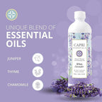 CAPRI ESSENTIALS Dish Soap Liquid, Natural Household Cleaning, Plant Based Aromatic Dish Detergent, Blend of Essential Oils with Juniper & Chamomile, White Lavender, 16 FL OZ (3 Pack)