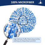 6 Pack Spin Mop Replace Head 𝐎𝐍𝐋𝐘 for O-cedar RinseClean 2 Tank Spin Mop,Mop Head Refill Replacement For O-cedar RinseClean 2 Tank System - Easy to Replace,100% Microfiber, All Floor Surface Clean