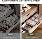 DIMJ Drawer Organizer Clothes 15 Pack - Foldable Dresser Organizer for Nursery, Bedroom, Closet - Pink Dividers for Baby Clothes, Underwear, Clothing, Sock, Belt, Tie