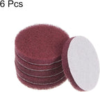 HARFINGTON 6pcs Drill Power Brush 3 inch Tile Scrubber Scouring Pads 320-400 Grit for Bathroom Kitchen Household Cleaning