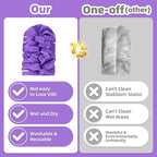 12 PCS Fleece Reusable Duster Refills for Swiffer, Washable Heavy Duty Duster Pads, 360 Cleaning Pads for Fan, Window, Furniture, Floor(Include 1 Handle)