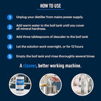Essential Values Universal Descaler - Espresso Descaling Solution - Coffee Machine Cleaner - Critic Acid Tea Kettle Urn Water Distiller Cleaner - Manufactured in USA - 8 Pack