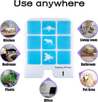Plug in Indoor Fly Trap for Gnat Moth Houseflies Fruit Flies, Blue Light Bug Light Trap Compatible with Safer Home Indoor Fly Trap Refill, Mosquito Flying Insect Trap, 6 Device+8 Refill