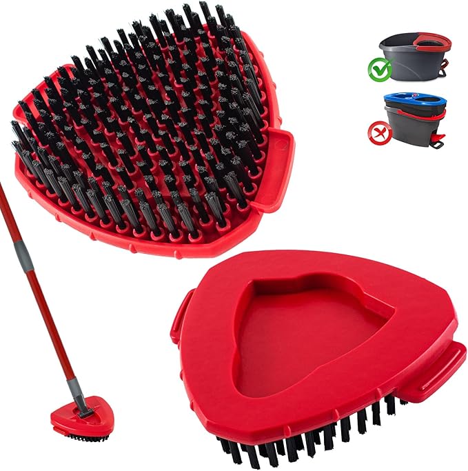 Scrub Brush for O-Cedar, Scrubber Mop Head Compatible with Ocedar Spin Mop Easy Wring 1 Tank,Upgraded Full Bristle of Cedar Scrubber Attachment,Floor Scrubber Brush,Wall Tile Bathroom Scrubber,1 Pack