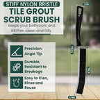 Crevice Cleaning Brush Set – 6Pcs Hard Bristle Cleaning Tools for Grout, Tile Floors, Gaps & Narrow Spaces – Small Grout Scrub Brush for Cleaning Bathroom, Shower, Window Tracks, Kitchen