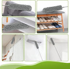Professional Deep Cleaning System, 100-inch Extendable Duster with Under-Appliance Pads & Multi-Angle Heads for Ceiling Fans, High Ceilings, Blinds, and Gaps
