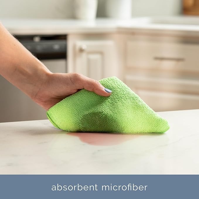 S&T INC. 12 Pack Microfiber Cleaning Cloth, Bulk Towels for Home, Reusable Microfiber Towels for Cars, Cleaning Rags, Assorted, 11.5 Inches x 11.5 Inches, 12 Count