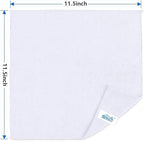 HOMEXCEL White Microfiber Cleaning Cloth, 8 Pack Cleaning Towels for Kitchen, Lint Free, Scratch-Free, Highly Absorbent, and Reusable Cleaning Rags for House, Window and Glass, Cars, 11.5 X11.5 inch