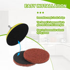 16pcs Heavy Duty Pads Electric Cleaning Brush Pad Set fit for Bosch Home/Garden 6033 Battery Cleaning Brush,Red