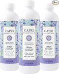 CAPRI ESSENTIALS Dish Soap Liquid, Natural Household Cleaning, Plant Based Aromatic Dish Detergent, Blend of Essential Oils with Juniper & Chamomile, White Lavender, 16 FL OZ (3 Pack)