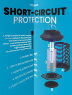 Bug Zapper, 4200V High Power Electric Mosquito Zapper for Outdoor and Indoor, Waterproof Efficient Bug Zapper for Home Kitchen Patio Camping