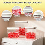 Gute Sealed Auto Pop-Up Laundry Pod Holder with Lid, 3-Piece Laundry & Dishwasher Pod Container Set for Laundry Room Organization (67oz, 94oz, 186oz Capacity)