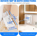 No Wash, Cloth Changing Mini Mop | Automatic Click on Lazy Mops for Kitchen Counter, with Snap-Grip System Multi Surface Floor Cleaning (1 mop + 20 Cloths)