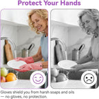 Dishwashing Rubber Gloves for Cleaning – 4 Pairs Kitchen Gloves with Handing Hooks Washing Dishes Household Glove - Small