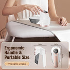 DBC Fabric Shaver with 15000r/Min Powerful Motor, LED Display, 3-Speeds, 6-Leaf Blades, Large Shaving Head Lint Remover for Clothes, Lint Ball, Furniture, Fuzz - Pink & White
