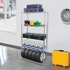 Whitmor 5 Tier Storage Shelves, Heavy Duty with Wheels, Adjustable Steel Organizer, 400 lbs Capacity per Shelf, Max 2000 lbs Total for Home, Garage, Workshop, 36" L x 18" W x 71" H, Chrome