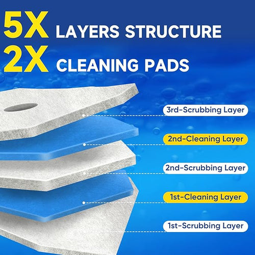 150Ct Aromative Toilet Brush Refills, Toilet Bowl Cleaner Refills, Double-Layer Cleaning Pads Added, Disposable Refill Heads for Toilet Bowl Cleaner Wands, Bulk （Patented）