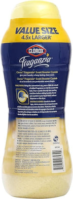 Clorox Fraganzia Laundry Scent Booster Crystals, In-Wash Fragrance Beads for Fresh-Smelling Clothes & Linens, Safe for All Fabrics & Colors, Easy-Pour Bottle, Vanilla Scent, 70 Oz - 6 Pack