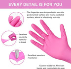 FINITEX Nitrile Disposable Latex-Free Gloves - 3.5mil 100/1000PCS Powder-Free Latex Free Cleaning Medical Exam Food Gloves