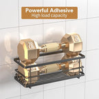 Youvip Shower Caddy, 3 Pack Large Capacity Bathroom Organizers and Storage, No Drilling Adhesive Rustproof Shelves with Soap Holder, Home Decor, Black