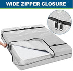 TICONN Mattress Bags for Moving, Heavy Duty Full Mattress Cover Storage Bag with Full-Around Handle and Adjustable Buckles (Clear, Full)