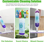 Power Mop Refillable Bottle for Swiffer PowerMop, Empty Reusable Bottle for Power Mop, 26 FL OZ Leak-Proof HDPE Solution Container with 5 Silicone Gaskets & Folding Funnel