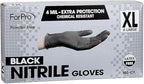 ForPro Disposable Nitrile Gloves, Chemical Resistant, Powder-Free, Latex-Free, Non-Sterile, Food Safe, 4 Mil