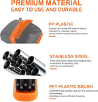 Broom and Dustpan Set, Large Broom with Dustpan Combo Set, 55" Long Handle Heavy Duty Industrial Dust pan Set for Classroom Lobby Home